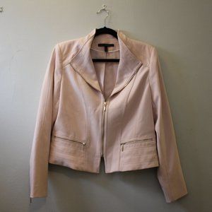 White House Black Market Pink Moto Jacket